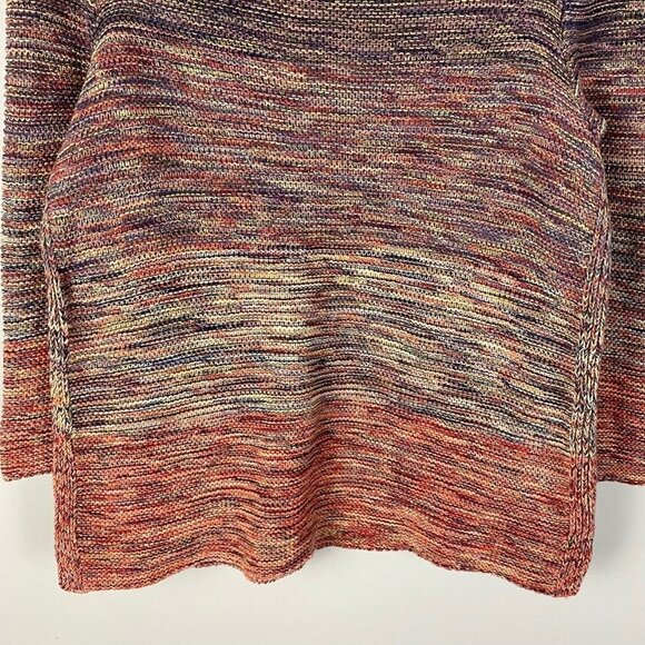 Chicos Sweater Pullover Knit Multicolor Stripe Cotton Knit Size 2 / US Large - Picture 3 of 9